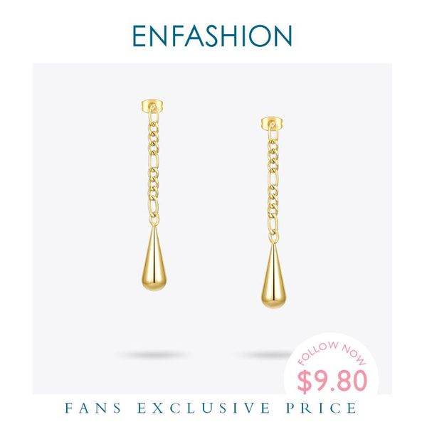 

dangle & chandelier enfashion water drop earrings for women party stainless steel gold color trendy long earings fashion jewelry 2021 e20117, Silver