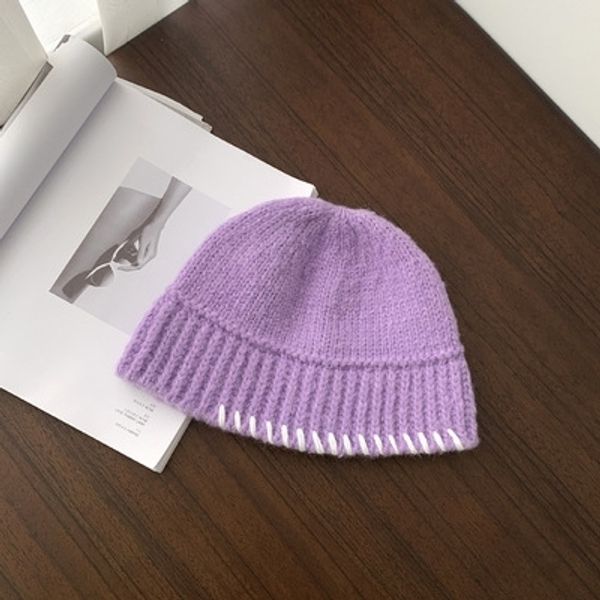 

p1cr outdoor women knitted travel ski colors beanie cap fashion causal men winter warm hats solid fashion hat tta1502, Brown;gray