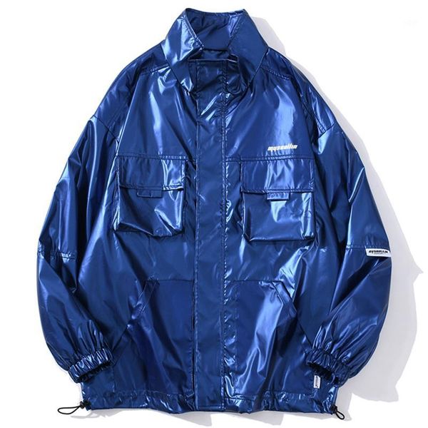 

men's clothing hip hop windbreaker jackets multi pockets tactical jacket streetwear harajuku 2020 autumn track coats outerwear1, Black;brown