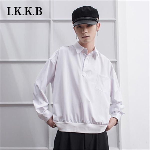 

men's casual shirts shirt korean version handsome fat male fashion loose pullover student summer thin style of personality, White;black