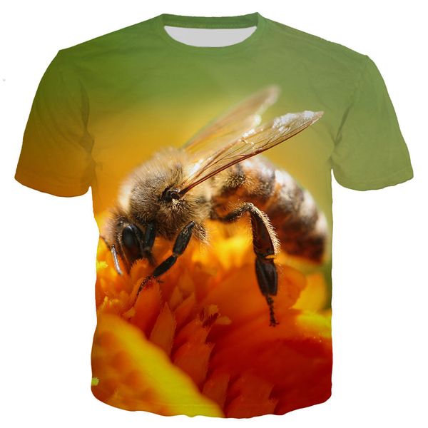 

new cool bee 3d print shirts horror humor aesthetic men clothing