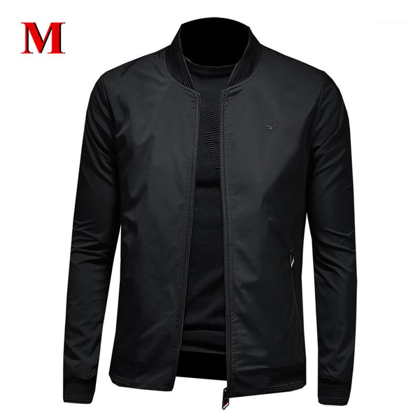 

menne 2020 new men jacket solid color baseball jacket men zipper coat1, Black;brown