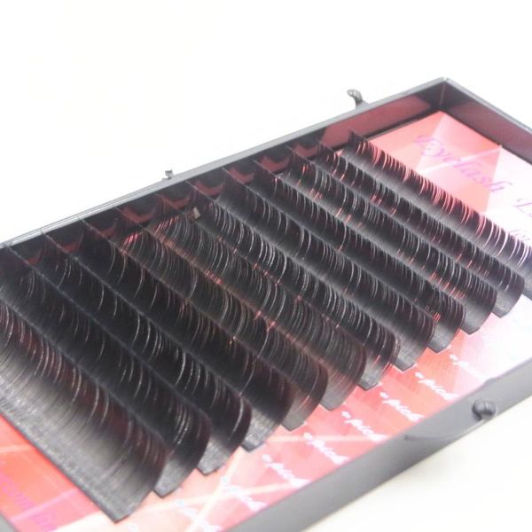 

false eyelashes 5 trays per lot korea ellipse cashmere flat eyelash extensions 0.15mm 0.2mm thickness individual