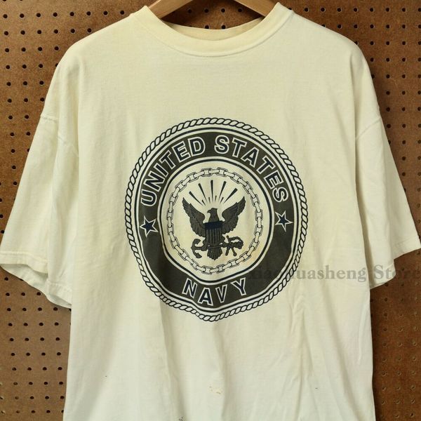 

vtg 80s 90s usa made united states navy emblem t shirt xl distressed boxy drape men t shirt women tee sport hooded sweatshirt hoodie