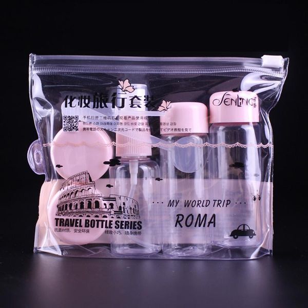 

7pcs/set cosmetic empty makeup parfum women perfume face cream container spray bottle lotion shampoo cream container p27