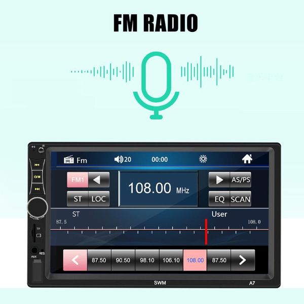 

radio 7in car mp5 player bluetooth stereo usb aux fm touching screen remote control nc99