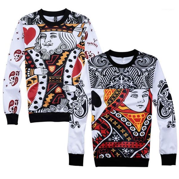 

men's hoodies & sweatshirts 2021 fashion men women couple cool 3d print funny poker pullover black heart q hip hop hoodie1
