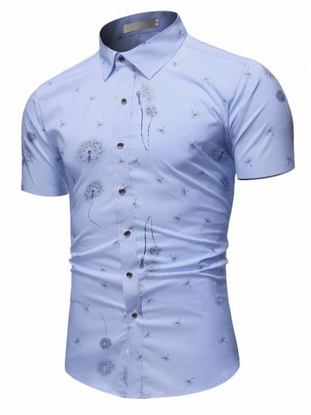 

men dandelion print shirt i54h#, White;black