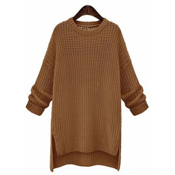

износ 2019 нового пуловер длины средней пуловеры sweatertop sweatersleeve свитер l4gus женского трикотажный длинный с коротким длинным и пер, White;black