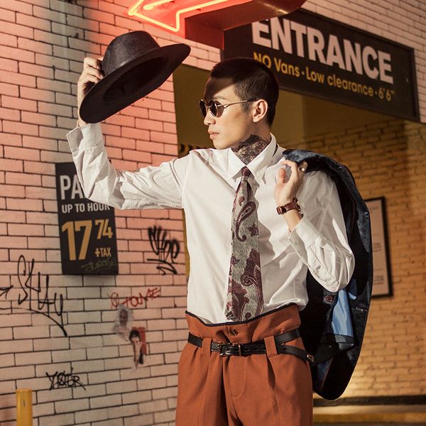 

soarin british suit white men's pure cotton business dress slim bottomed shirt