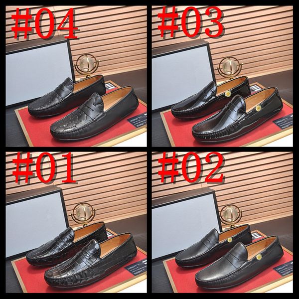

2020 brand mens luxury suede leather shoes men loafers fashion informal dress shoes men's casual business party shoes slip on, Black