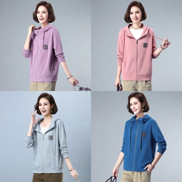 

64ck3 new autumn 2020 clothing long-sleeved cardigan coat hooded commuting olstyle one-click distribution women's coat zhongxian dhtin, Black