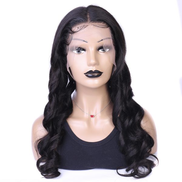 

13x4 lace front wig loose wave wig human hair lace front wigs pre plucked with natural hairline 150% density modern show, Black;brown