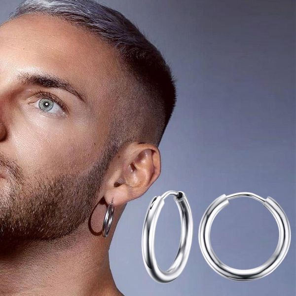 

hoop & huggie hoops earring ear cartilage stainless steel lip for men women rook piercing earrings hippiesjewelry, Golden;silver