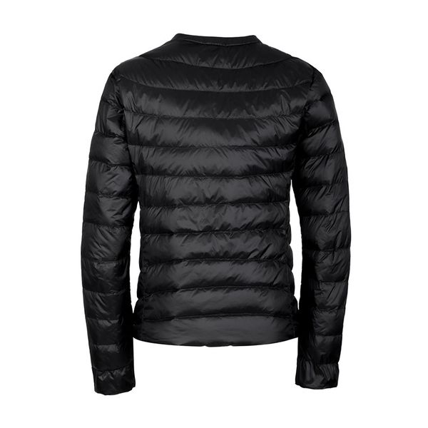 

2021 new female ultra light down jacket women thin slim windbreaker without collar coat lightweight warm 7j7s, Black