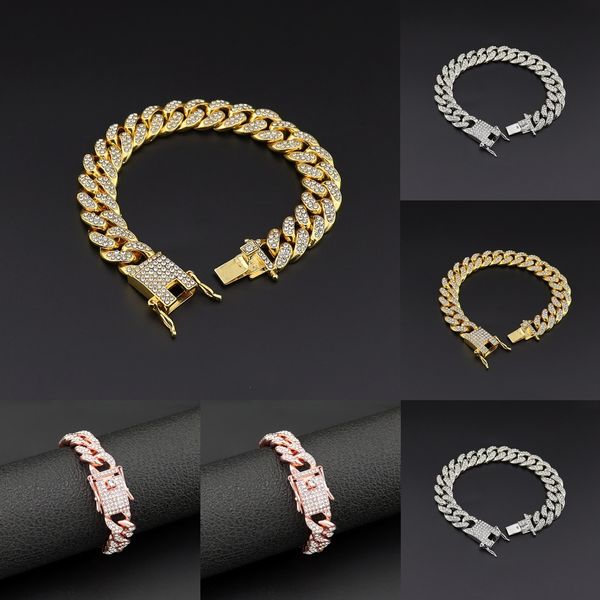 

hip hop man butterfly button hiphop gold plated diamond full butterfly bracelet diamond cuban bracelet bap3a, Golden;silver