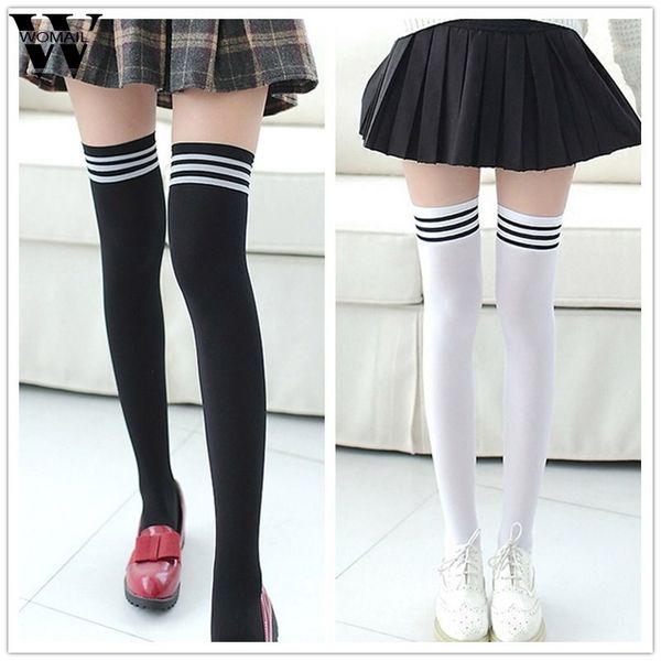 

new fashion stockings casual cotton thigh over acrylic high socks girls womens female long knee sock, Red;black