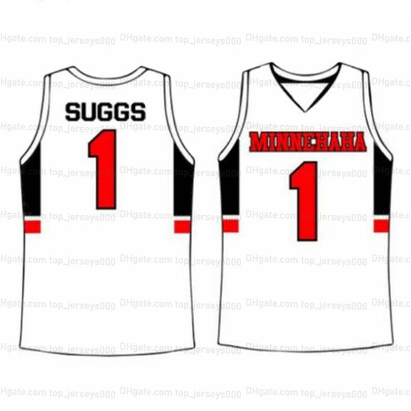 

custom retro jalen suggs 1# high school basketball jersey stitched white shirt size s-4xl any name and number jerseys, Black