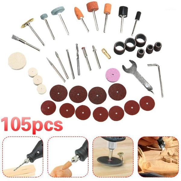 

105pcs electric grinder parts hardware rotary tools accessory set fits for dremel drill carving grinding polishing accessories1