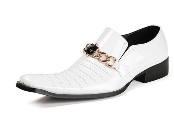 

2020 handmade men shoes square toe genuine leather shoes male formal white wedding dress black business zapatos hombre