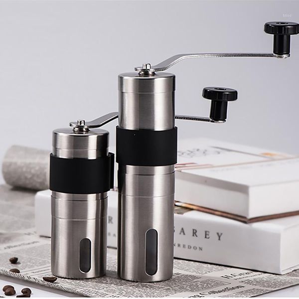 

electric coffee grinders silver grinder mini stainless steel hand manual handmade bean burr mill kitchen tool crocus grinders1