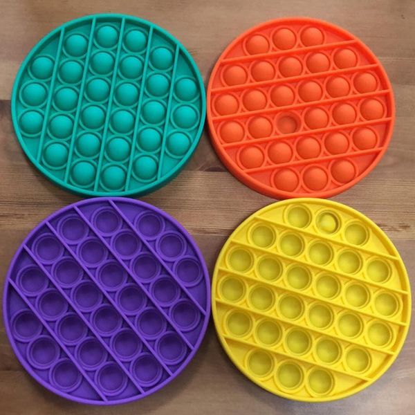 

pop it fidget toy sensory push pop bubble fidget sensory toy autism special needs anxiety stress reliever remark the color