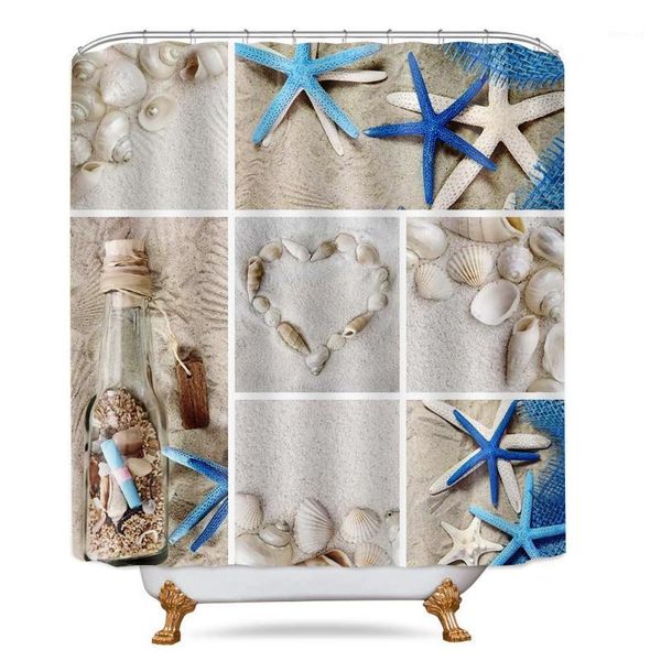 

seascape beach board shower curtains bathroom shower curtain 3d fabric curtain waterproof cortina de ducha1