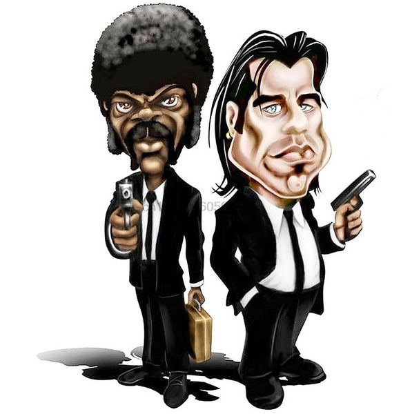 

pulp fiction caricature birthday gift present sport hooded sweatshirt hoodie