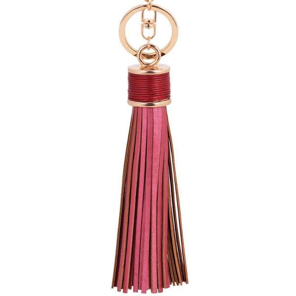 

fashion casual leather tassels women keychain bag pendant alloy car key chain ring holder retro jewelry llavero ch500 h jllqmx