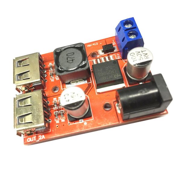 

dual usb 9v/12v/24v/36v to 5v 3a dc-dc car charger power supply module solar