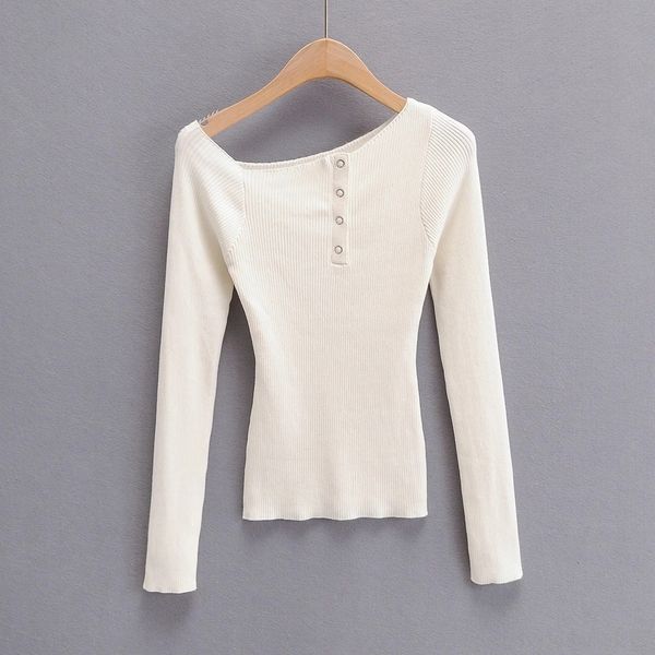 

nnsju autumn 2020 shoulder women's clothing design sense slant sweateroff sweater sleeve sweater collar new long bottoming shirt mtc7w, White;black