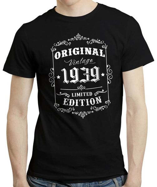 

sport 80th birthday, born in 1939 retro style vintage limited edition new fashion summer print t shirt men print t shirts