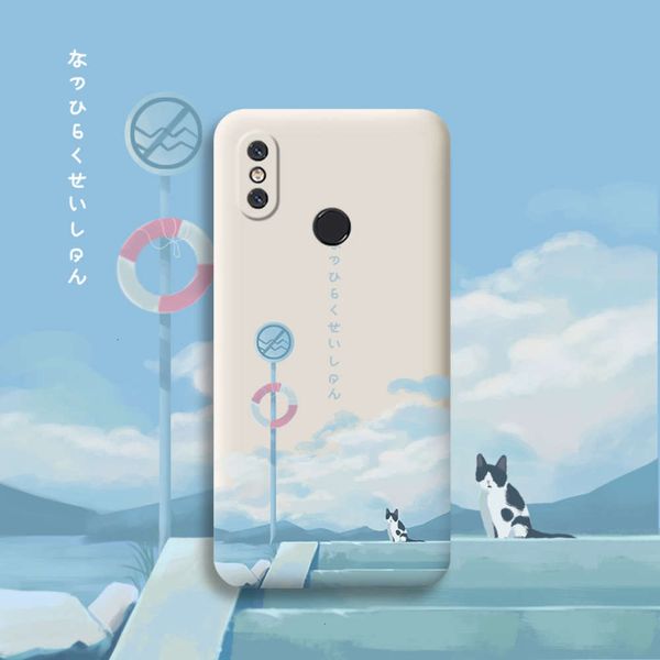 

landscape cat 8 mobile phone case 8 fingerprint lens liquid silica gel anti falling 8se protective case exploration version ultra thin4fre