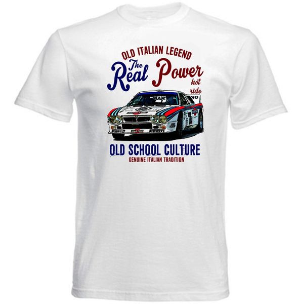 

урожай итальянский автомобиль lancia 037 rally integrale новый дизайн с коротким рукавом мода streetwear ретро футболки спорт толстовка с ка