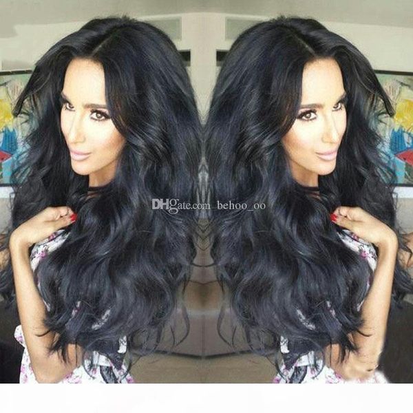 

9a lace front human hair wigs glueless full lace wigs 100% brazillian virgin human hair body wave wavy wigs for black women, Black;brown