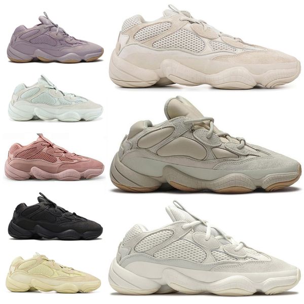 

2020 soft vision stone bone white shoes men women moon yellow utility blush 500s salt kanye west 500 designer sports sneakers wave run s77p#