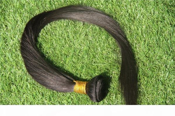 

brazilian straight hair non-remy 100% human hair bundles "8-26" inches 1 pcs 100g double weft hair extensions, Black