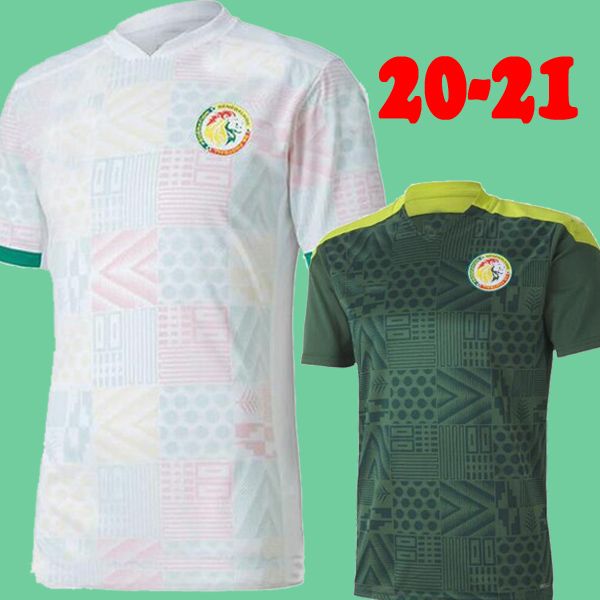 

20 21 senegal soccer jersey thailand quality 2020 2021 senegal home white away green balde koulibaly mane football jerseys football shirt, Black;yellow