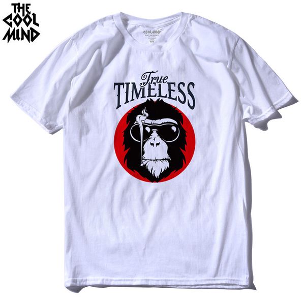 

спорт coolmind mo0212a короткие рукава мужчины мода марка дизайн хлопок обезьяна printed t-shirt мужской качество печати tshirts o-образным