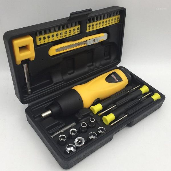 

electric screwdriver set cordless drill lithium-ion rechargeable torque drill power tools household wrench power tools1