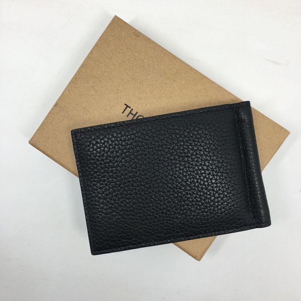 

black genuine leather credit card holder wallet fashion brand money clip id card case for travel man new arrivals slim purses, Brown;gray