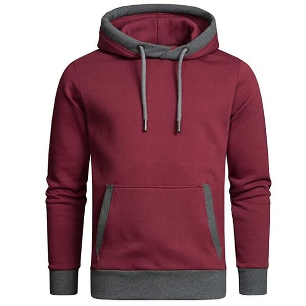 

oversized winter 2021 autumn big pocket men hoodies sweatshirts solid casual jackets pullover hoodie hoody running sports, Black