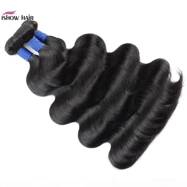 

10a peruvian body wave human hair bundles 3 4 bundles deals kinky curly loose deep indian remy human hair weft extensions straight, Black