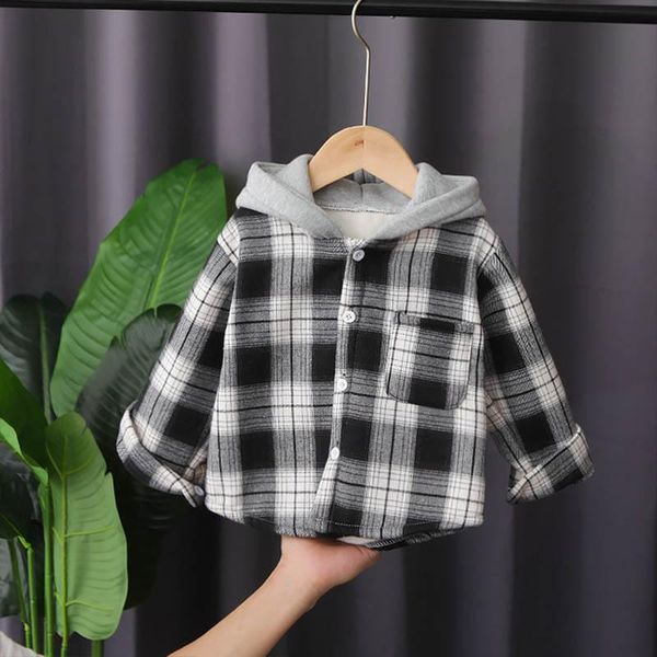 Acheter Boys Casual Plaid Plaid Plus Velvet Chemise Bebe Jacket A Capuche A Capuche Bebe Bebe Branchee Vetements Enfants Nouveau Manteau De Coton De 14 98 Du Breadfruiter Dhgate Com