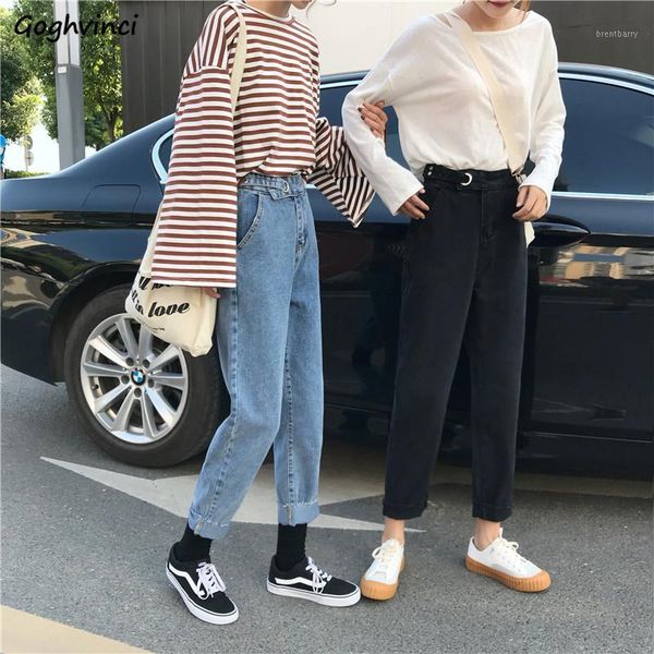 

jeans women loose ankle-length trousers pockets ladies couples womens large size 5xl straight leisure students chic1, Blue