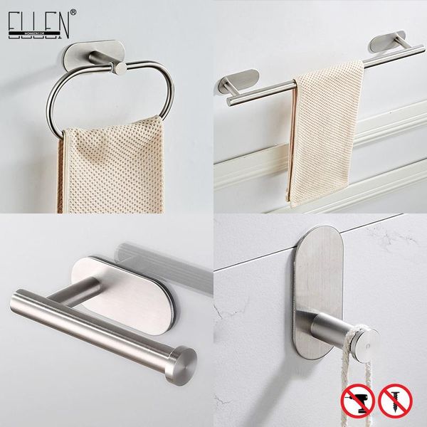 

ellen bathroom hardware set brushed nickel robe hook towel bar toilet paper holder bath bathroom accessories el1001n bbyahn lipper
