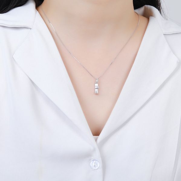 

s925 sterling silver necklace chinese style niche design ins superimposed lucky bamboo female clavicle chain q0531