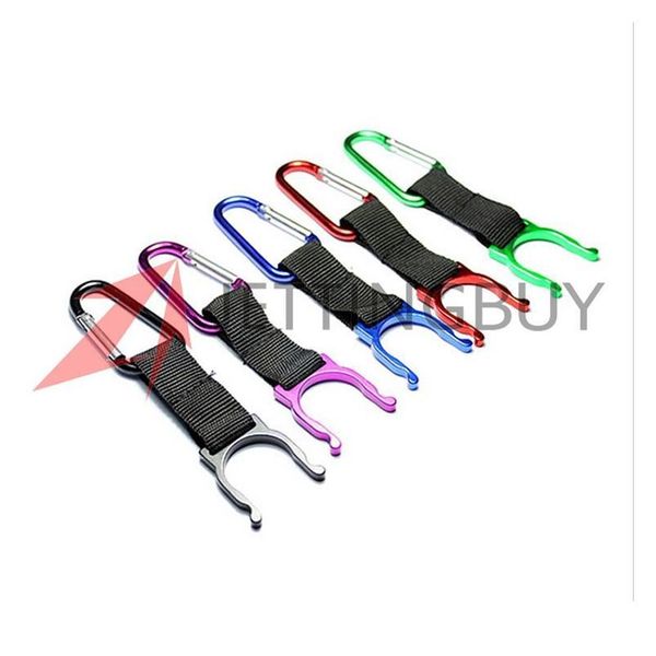 

1pc aluminum lock carabiner portable key chain hook clip camping equipment gear traveller slide lock water bottle buck qyljdi