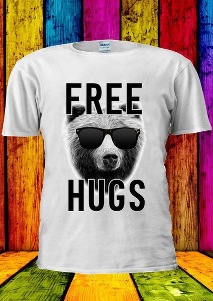 

hugs bear with sun glasses swag t shirt vest women 1953 custom printed tshirthip hop funny tee sport hooded sweatshirt hoodie