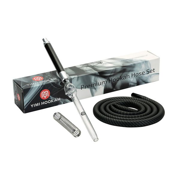 

yimi hookah set 3k carbon fiber aluminum mouthpiece 1.5m silicon hose